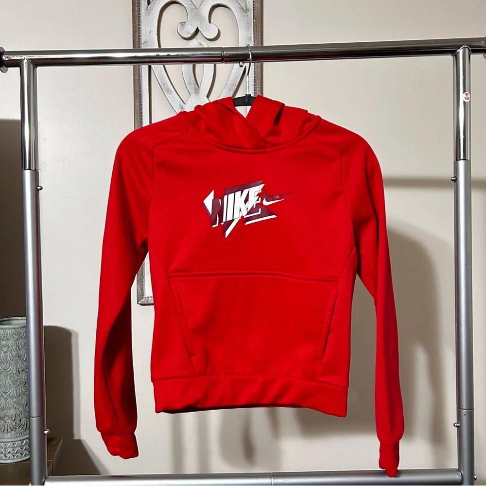 Nike Boys‎ Small Hoodie Pullover Sweater Pockets Red